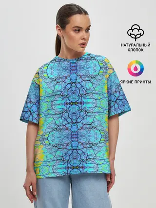 Женская футболка оверсайз / Психоделика