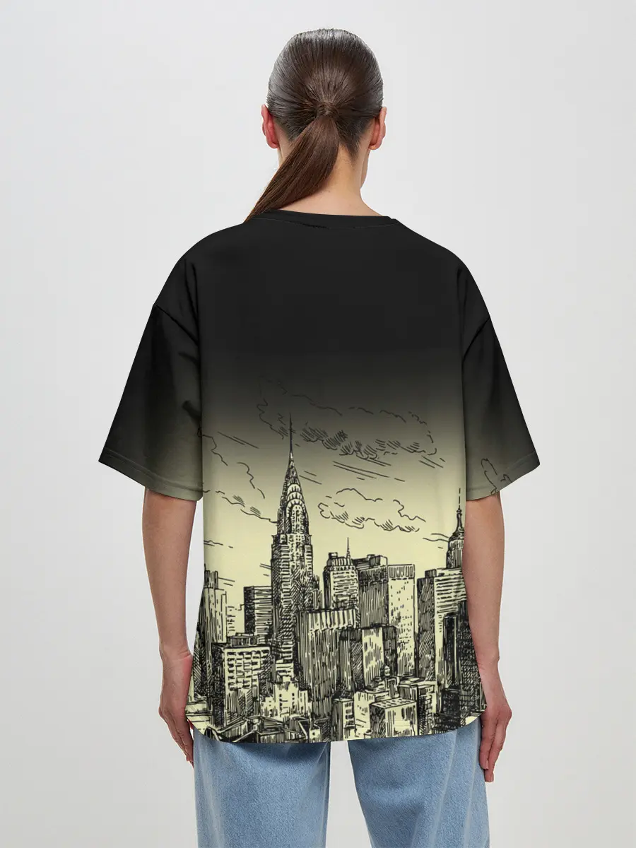 Женская футболка оверсайз / Нью-Йорк