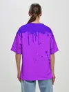 Женская футболка оверсайз / ROBLOX ФИОЛЕТОВЫЕ ПОДТЕКИ