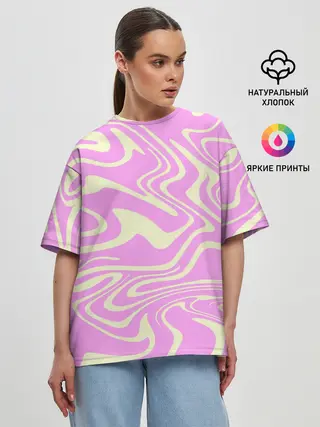 Женская футболка оверсайз / Лолипоп абстракция