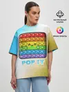 Женская футболка оверсайз / Поп Ит - Глитч