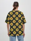Женская футболка оверсайз / Подсолнухи паттерн