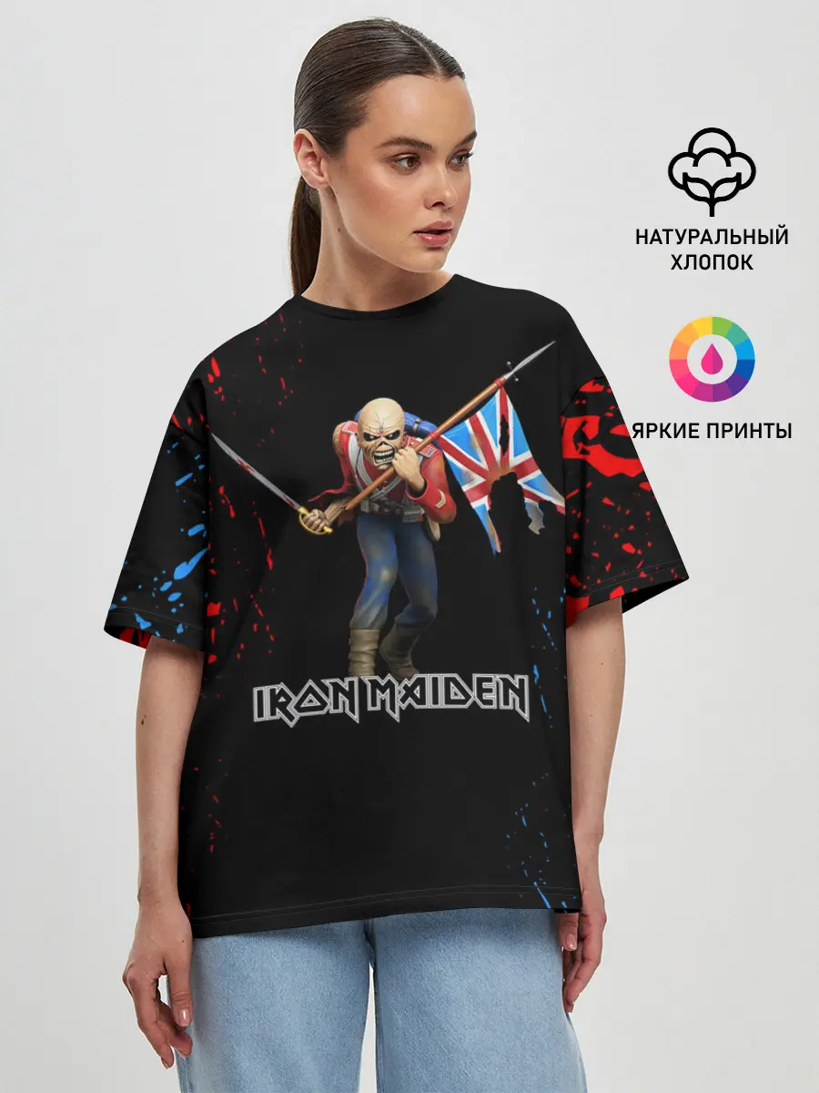 Женская футболка оверсайз / IRON MAIDEN | АЙРОН МЕЙДЕН