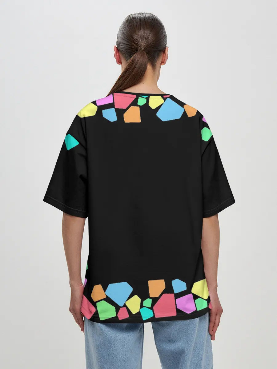 Женская футболка оверсайз / POP IT DIAMOND