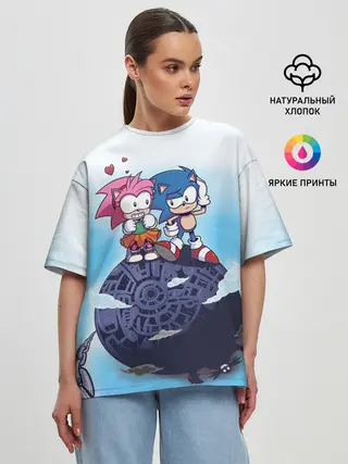 Женская футболка оверсайз / SONIC | AMY ROSE