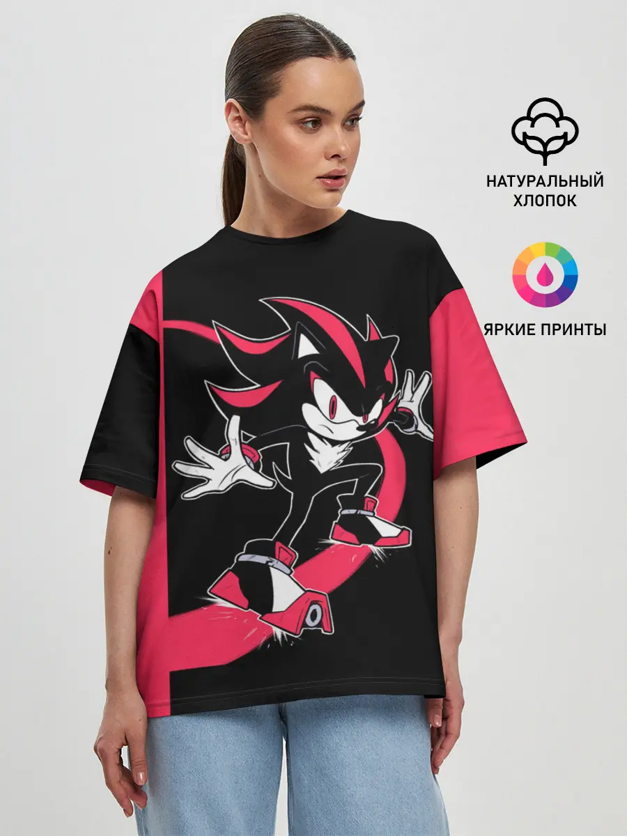 Женская футболка оверсайз / SONIC X | DARK SONIC