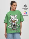 Женская футболка оверсайз / ЯПОНСКИЙ КОТ | JAPANESE CAT