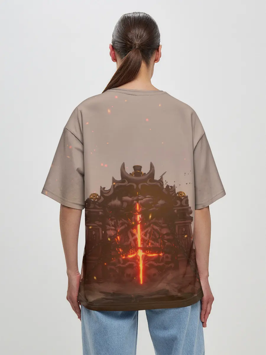 Женская футболка оверсайз / DOOM | ДУМ