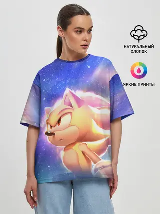 Женская футболка оверсайз / SONIC | СОНИК