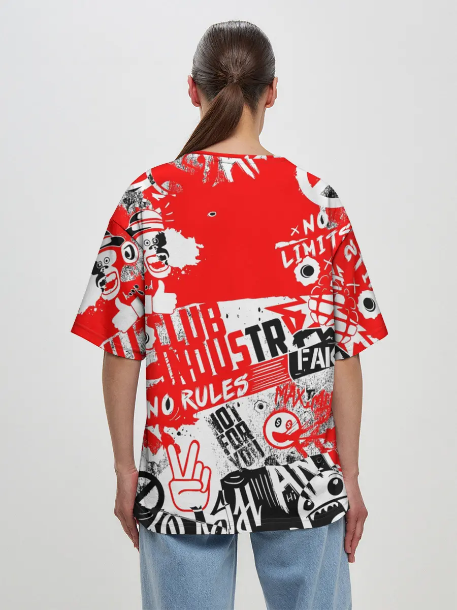 Женская футболка оверсайз / Crazy