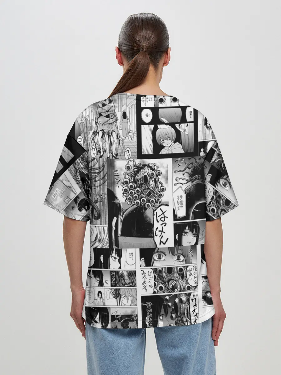 Женская футболка оверсайз / Девочка, которая видит это