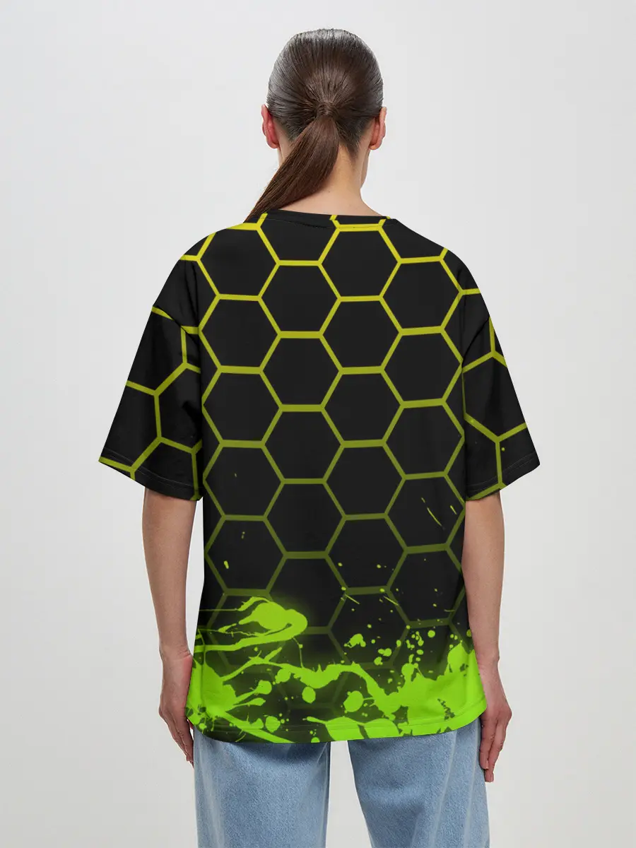 Женская футболка оверсайз / Geometry Dash