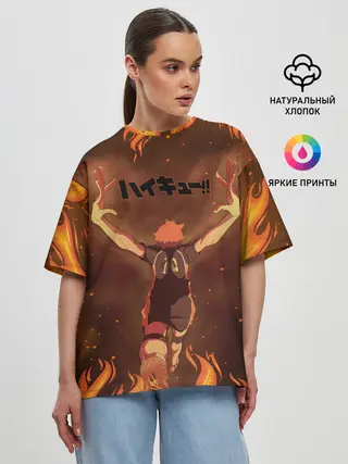 Женская футболка оверсайз / Haikyu | Волейбол