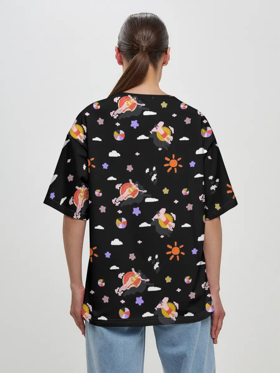 Женская футболка оверсайз / отпуск