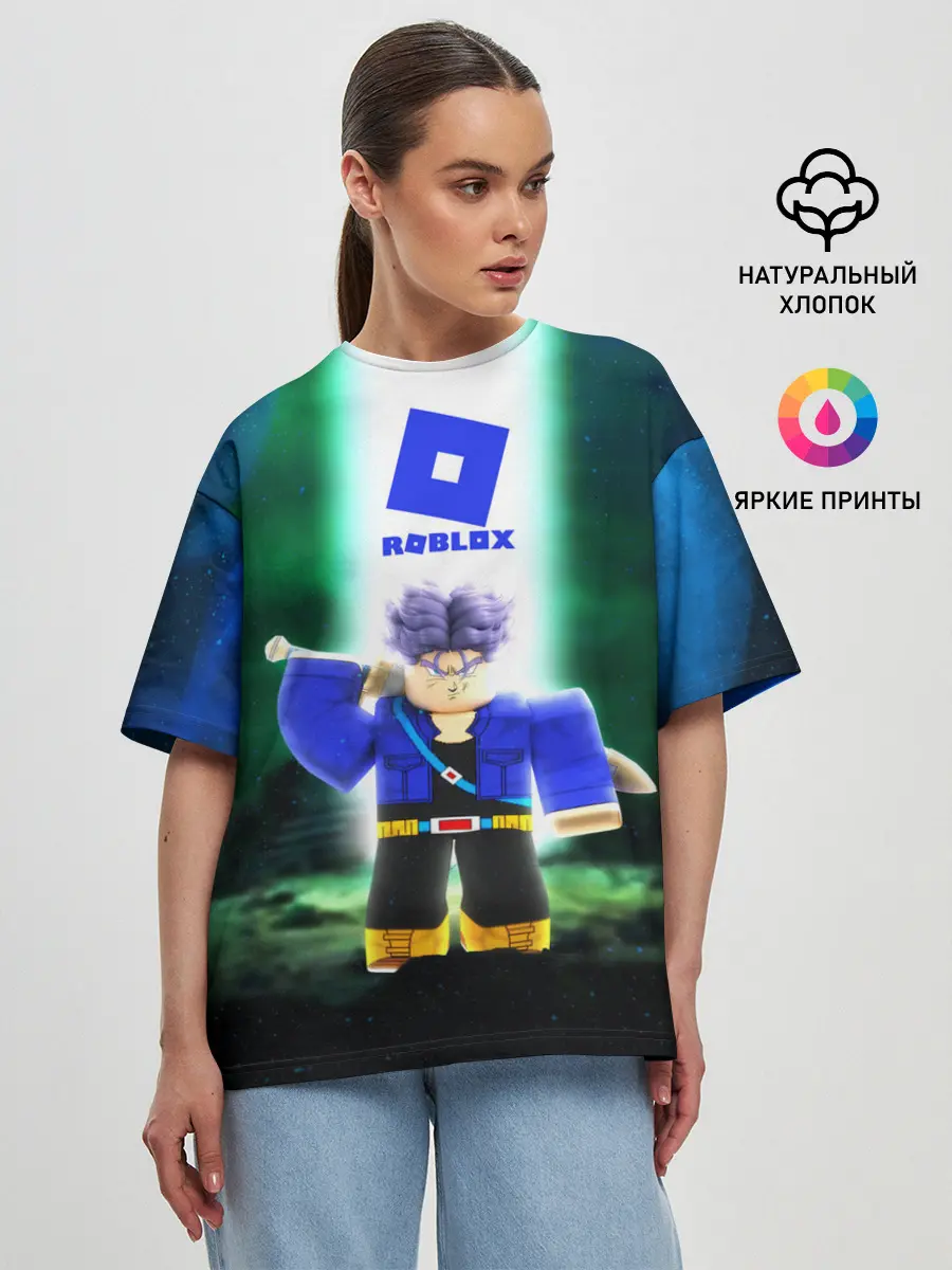 Женская футболка оверсайз / DRAGONBALL | ROBLOX | РОБЛОКС