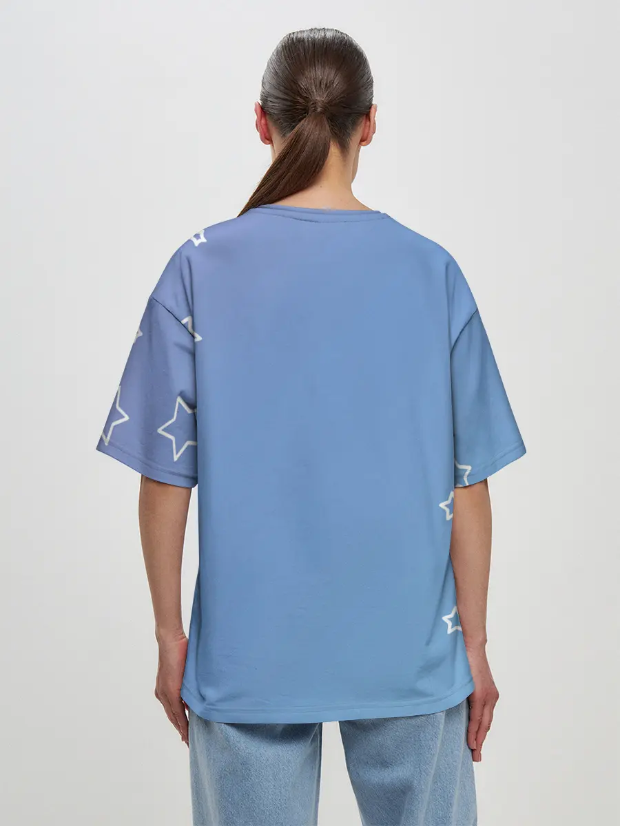 Женская футболка оверсайз / Знак Весы