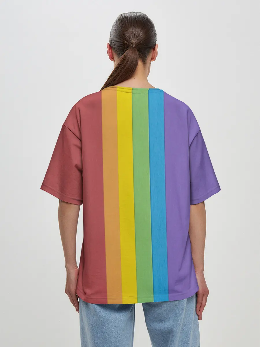 Женская футболка оверсайз / ПОП ИТ ПОЛОСЫ