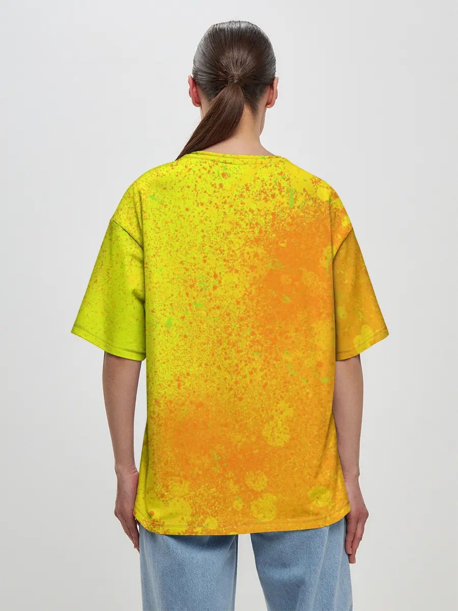 Женская футболка оверсайз / Гитара и подсолнухи