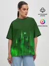 Женская футболка оверсайз / Зеленый город