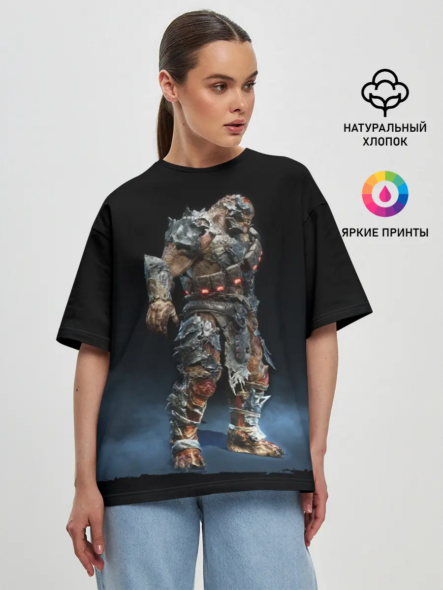 Женская футболка оверсайз / NPC | GEARS OF WAR