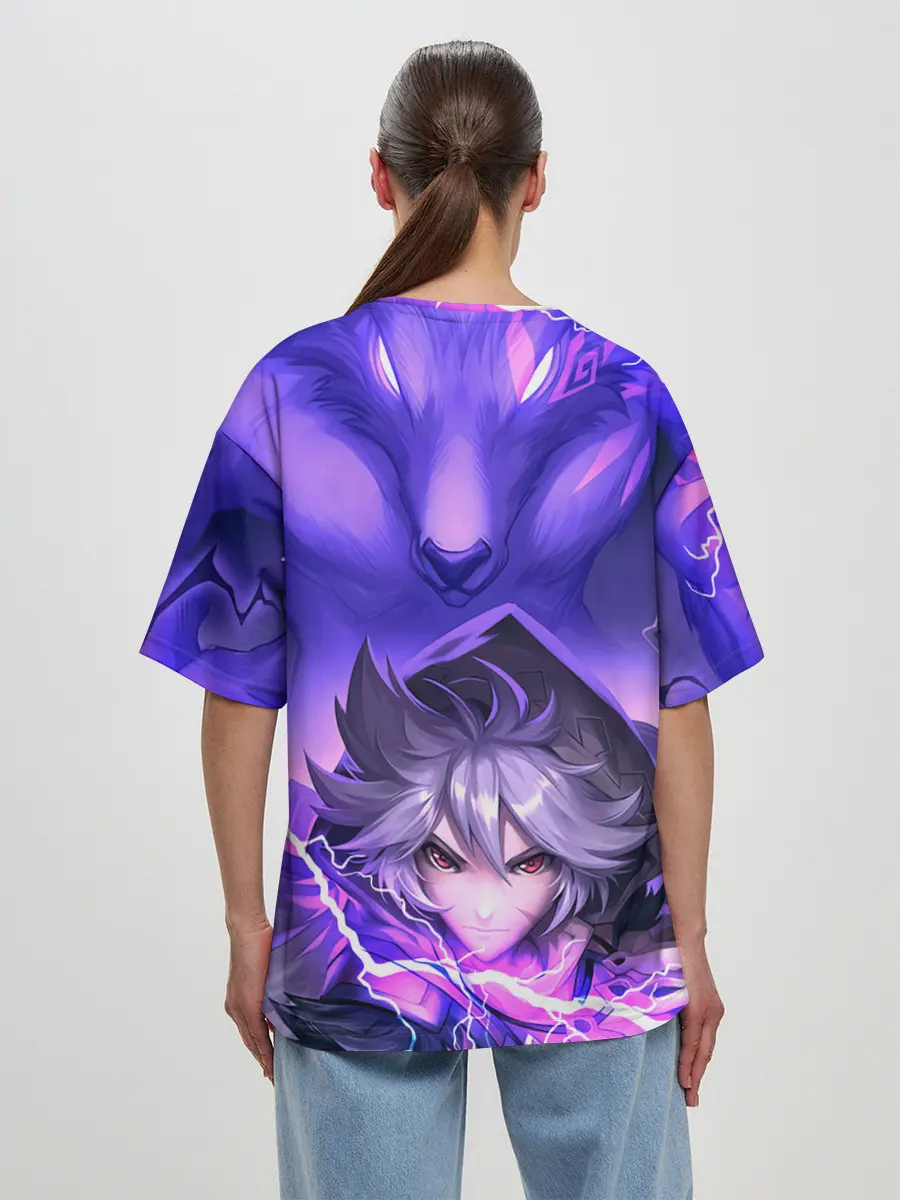 Женская футболка оверсайз / Рэйзор | Genshin Impact | Геншин Импакт