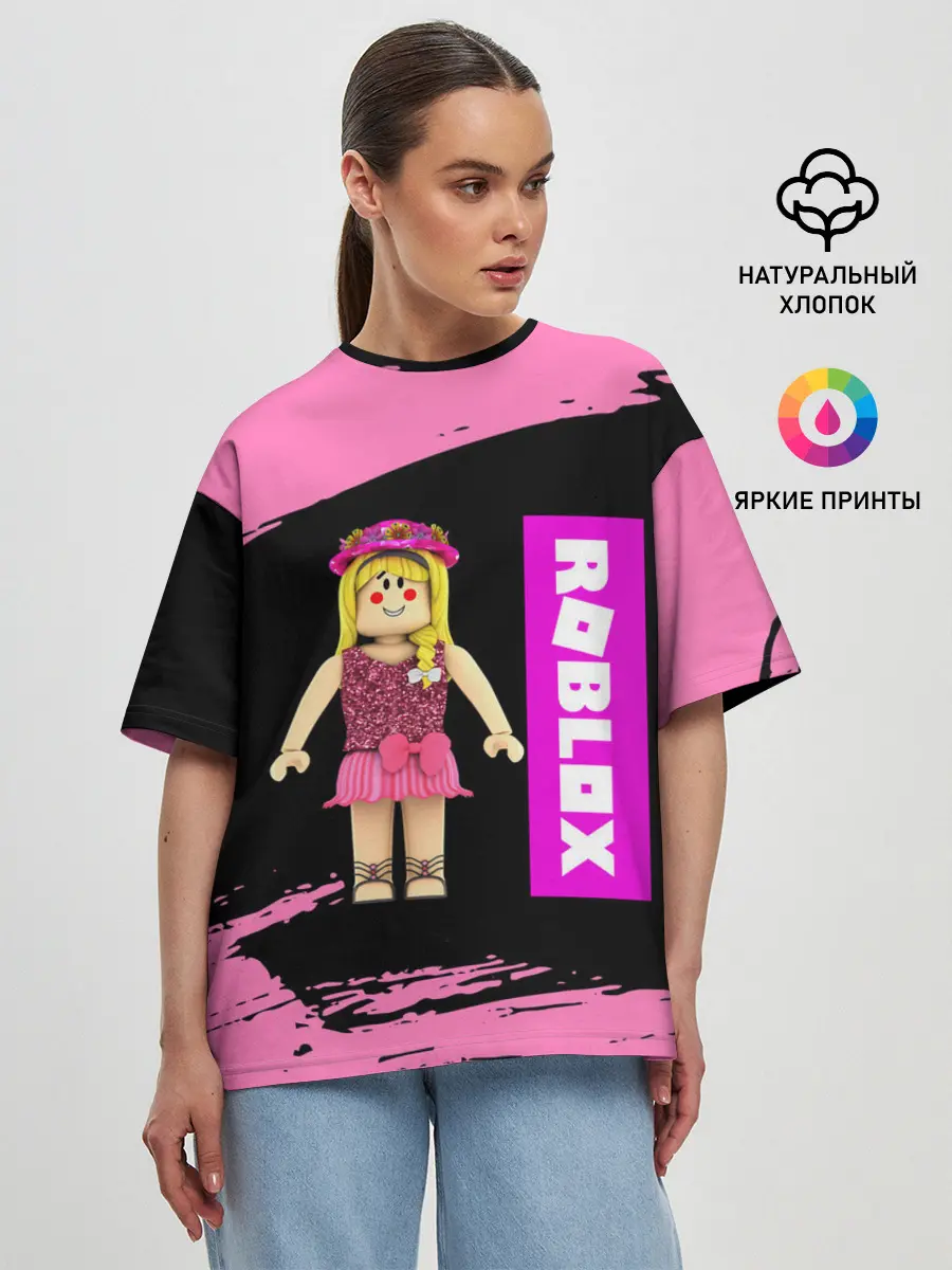 Женская футболка оверсайз / BARBIE | ROBLOX | РОБЛОКС