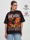 Женская футболка оверсайз / AC/DC HELLS BELLS