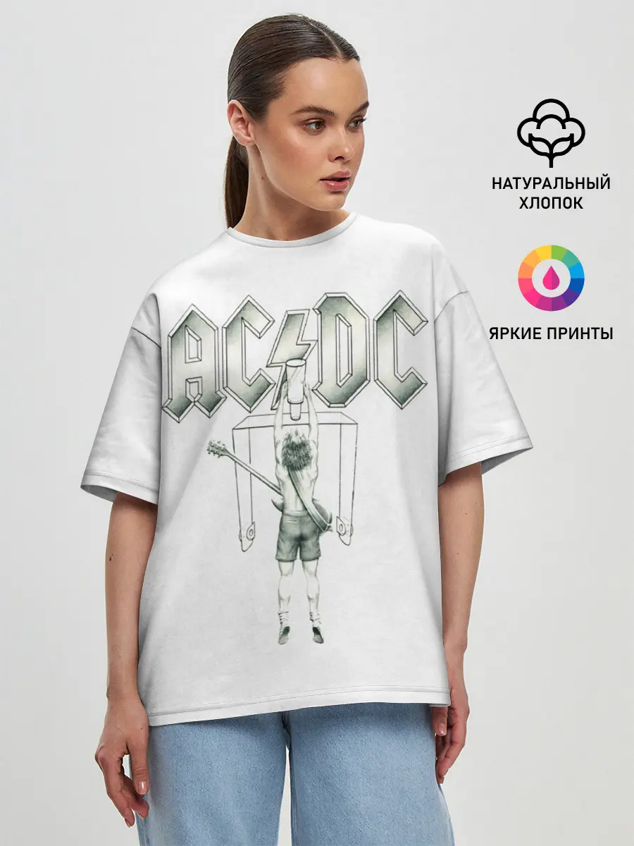 Женская футболка оверсайз / Flick of the Switch AC/DC