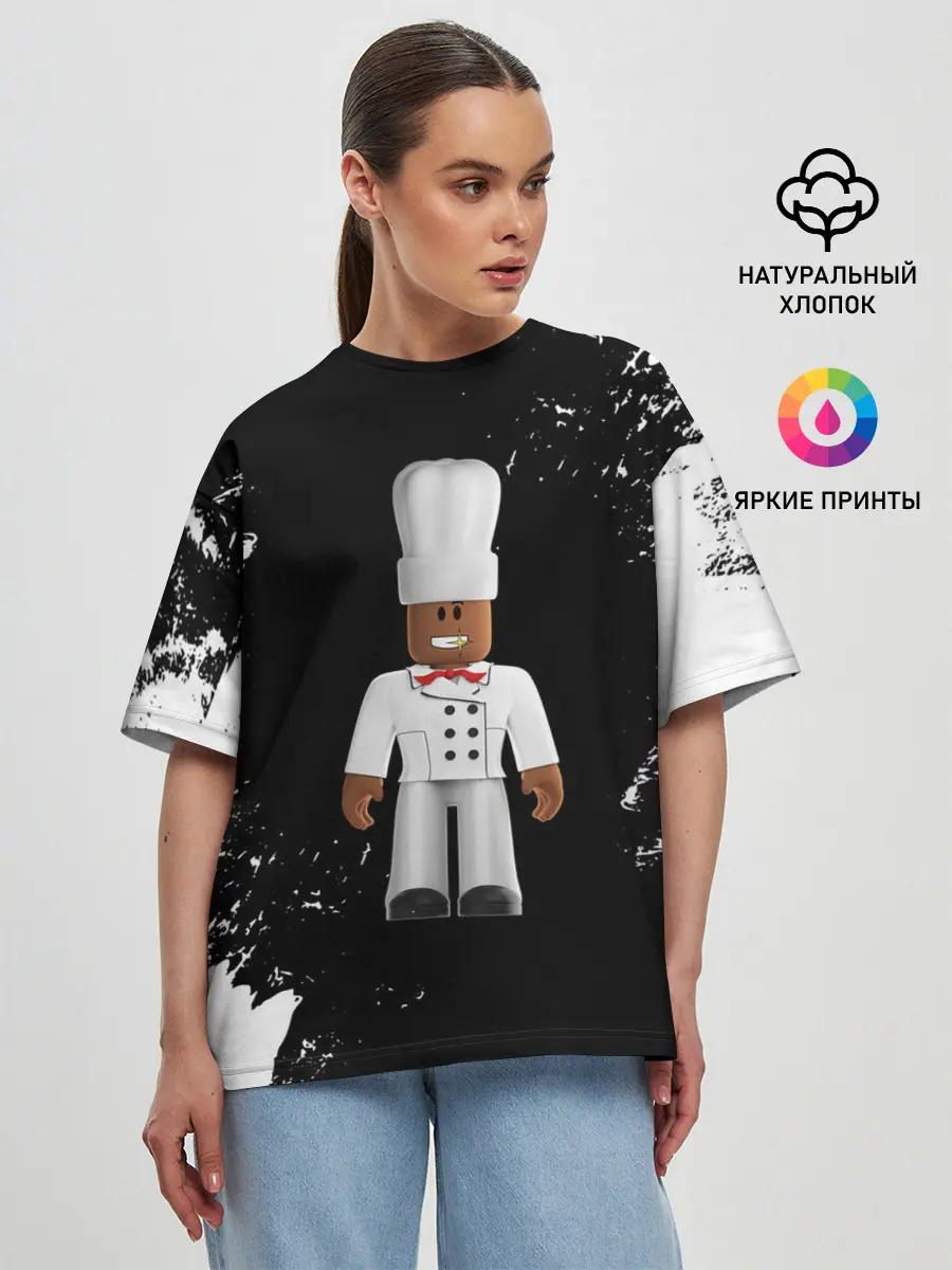 Женская футболка оверсайз / ROBLOX | РОБЛОКС | LOGO