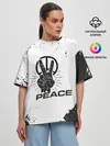 Женская футболка оверсайз / Peace | Мир