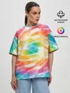 Женская футболка оверсайз / РАДУЖНЫЙ УРАГАН | HURRICANE