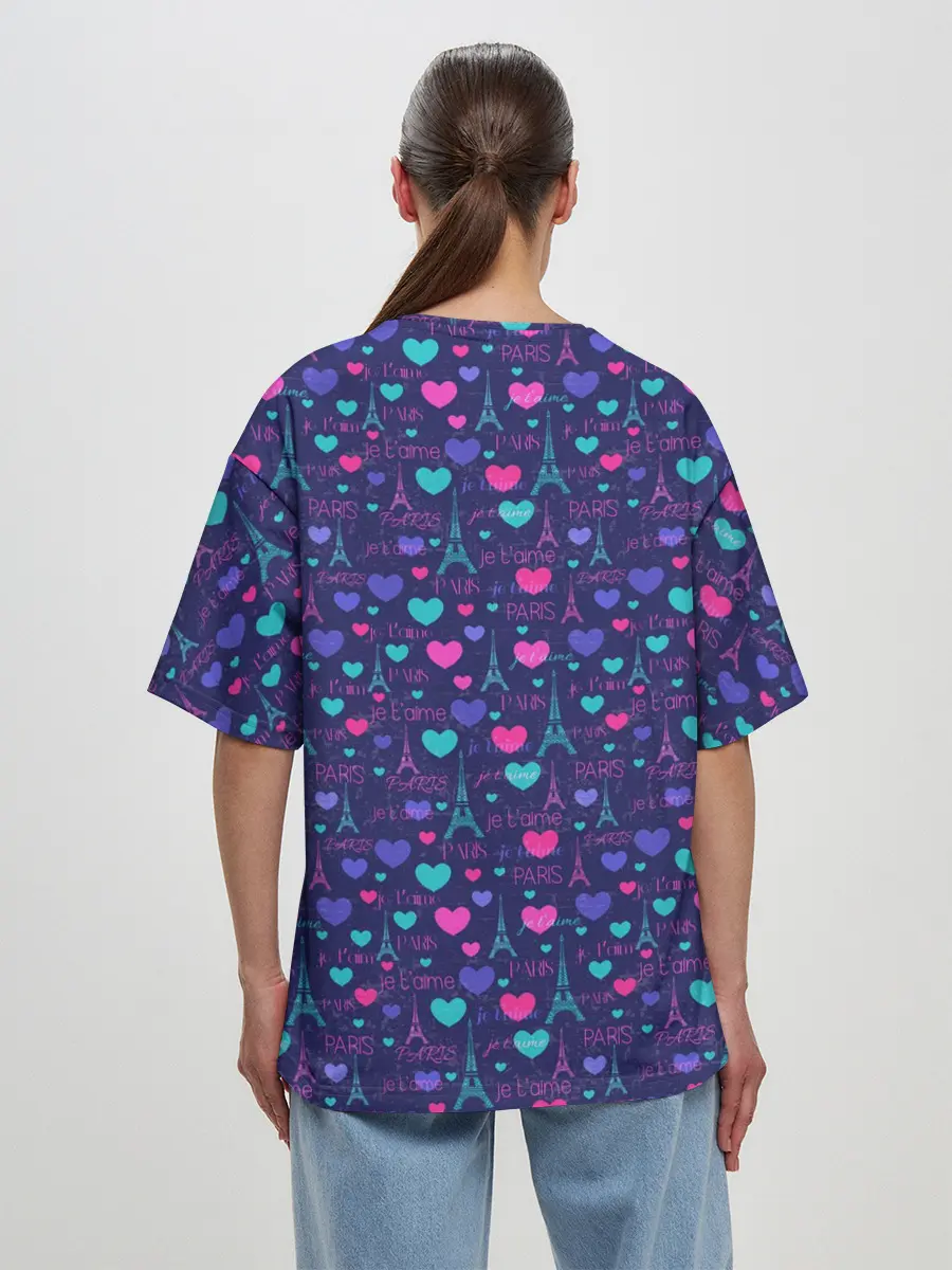 Женская футболка оверсайз / Париж