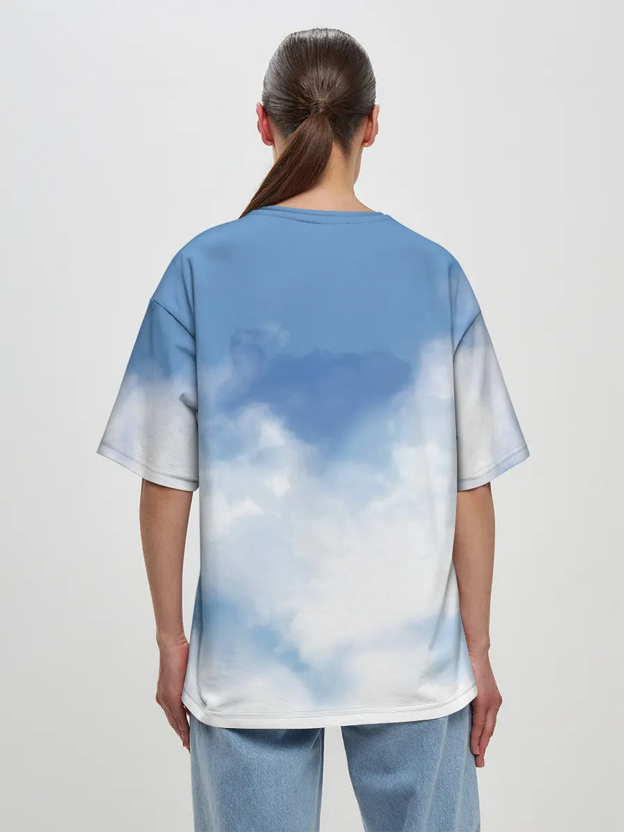 Женская футболка оверсайз / Воздух