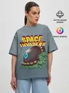 Женская футболка оверсайз / Boss | Space Invaders | Old game
