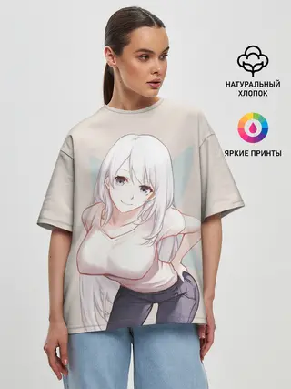 Женская футболка оверсайз / Reona Kisaragi