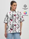 Женская футболка оверсайз / Абстрактный современный узор