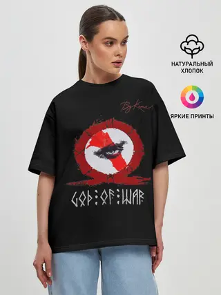 Женская футболка оверсайз / God of war бог войны