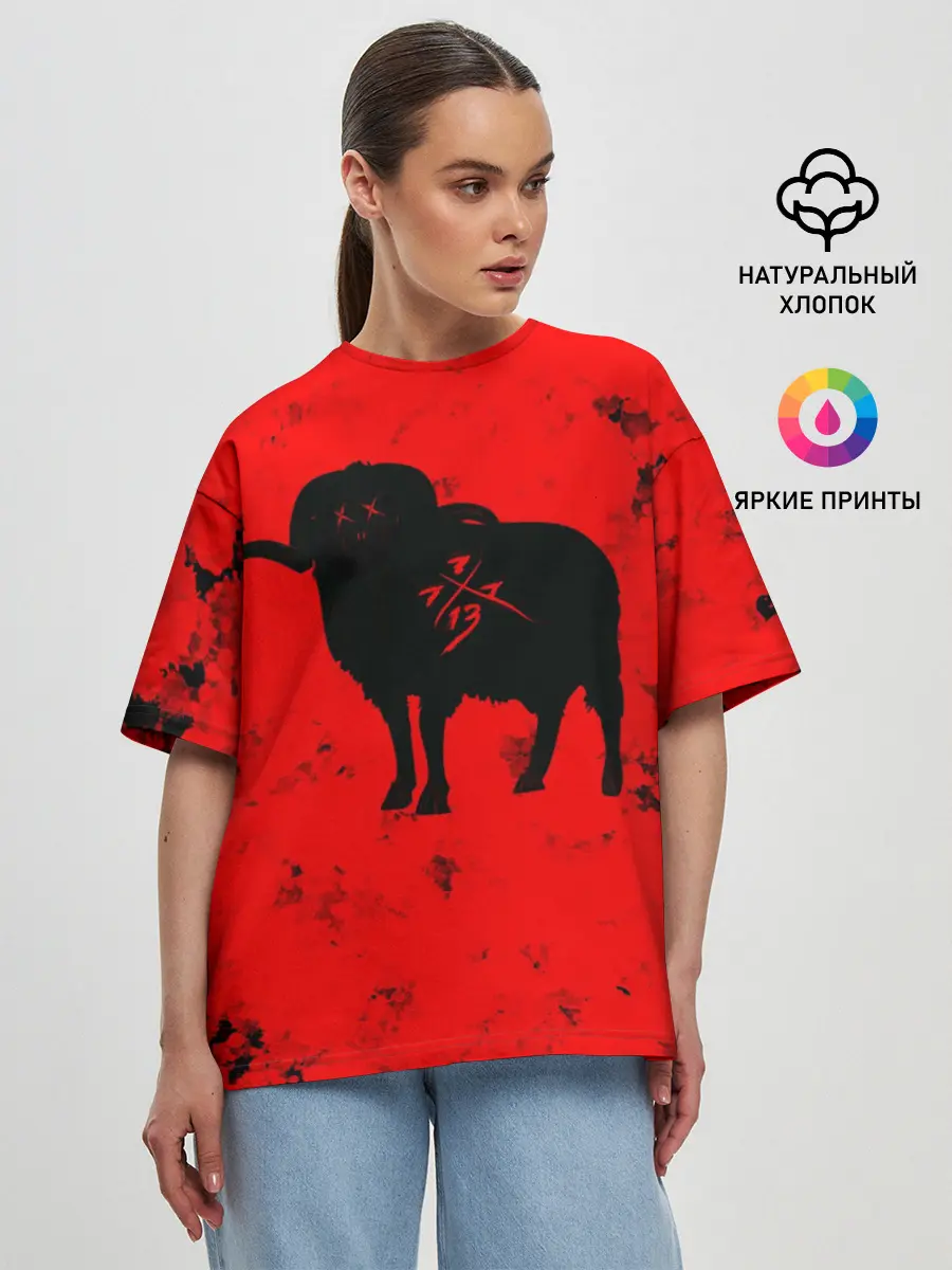 Женская футболка оверсайз / THE RAM