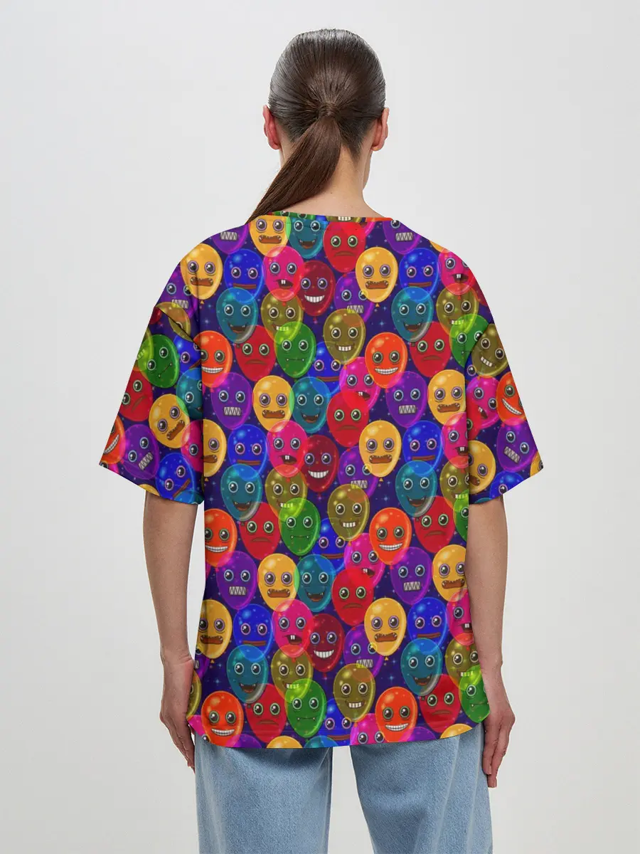 Женская футболка оверсайз / Шарики