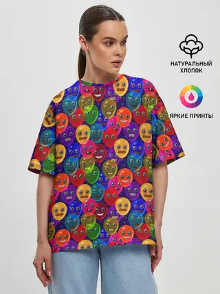 Женская футболка оверсайз / Шарики