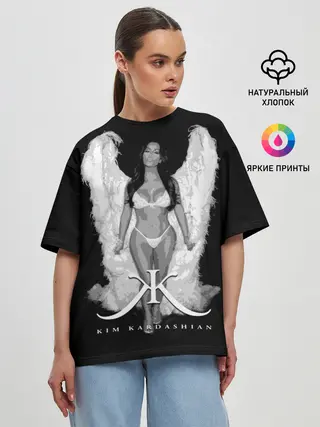 Женская футболка оверсайз / Ким Кардашьян