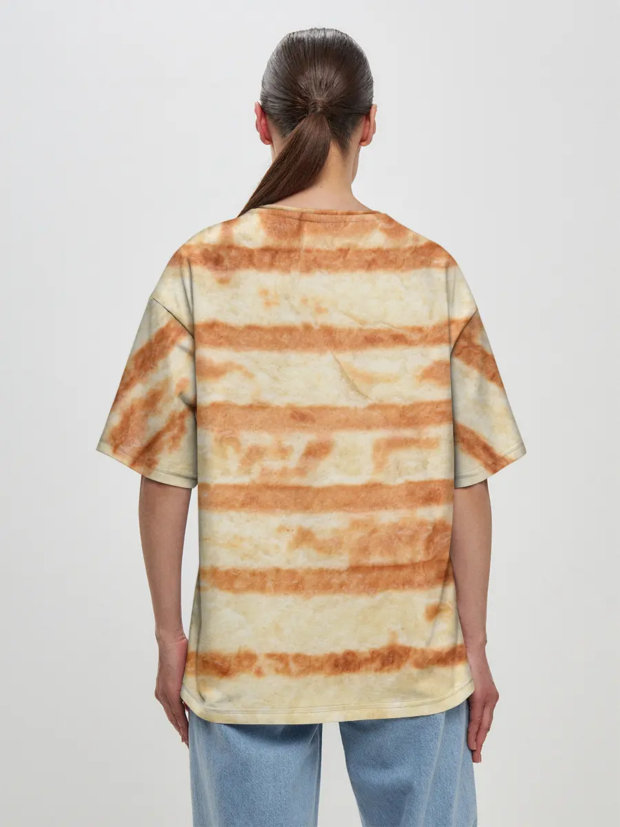 Женская футболка оверсайз / ЛАВАШ | ТОНКИЙ ПЛОСКИЙ ХЛЕБ