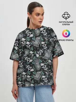 Женская футболка оверсайз / Смерть