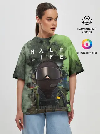 Женская футболка оверсайз / Opposing Force | Half-Life