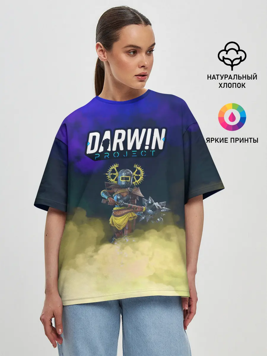 Женская футболка оверсайз / Darwin Project | Battle Royale