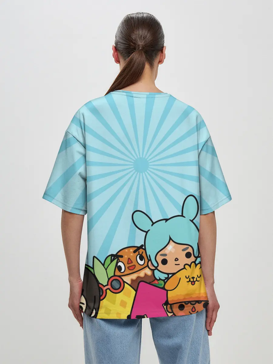 Женская футболка оверсайз / Toca boca life