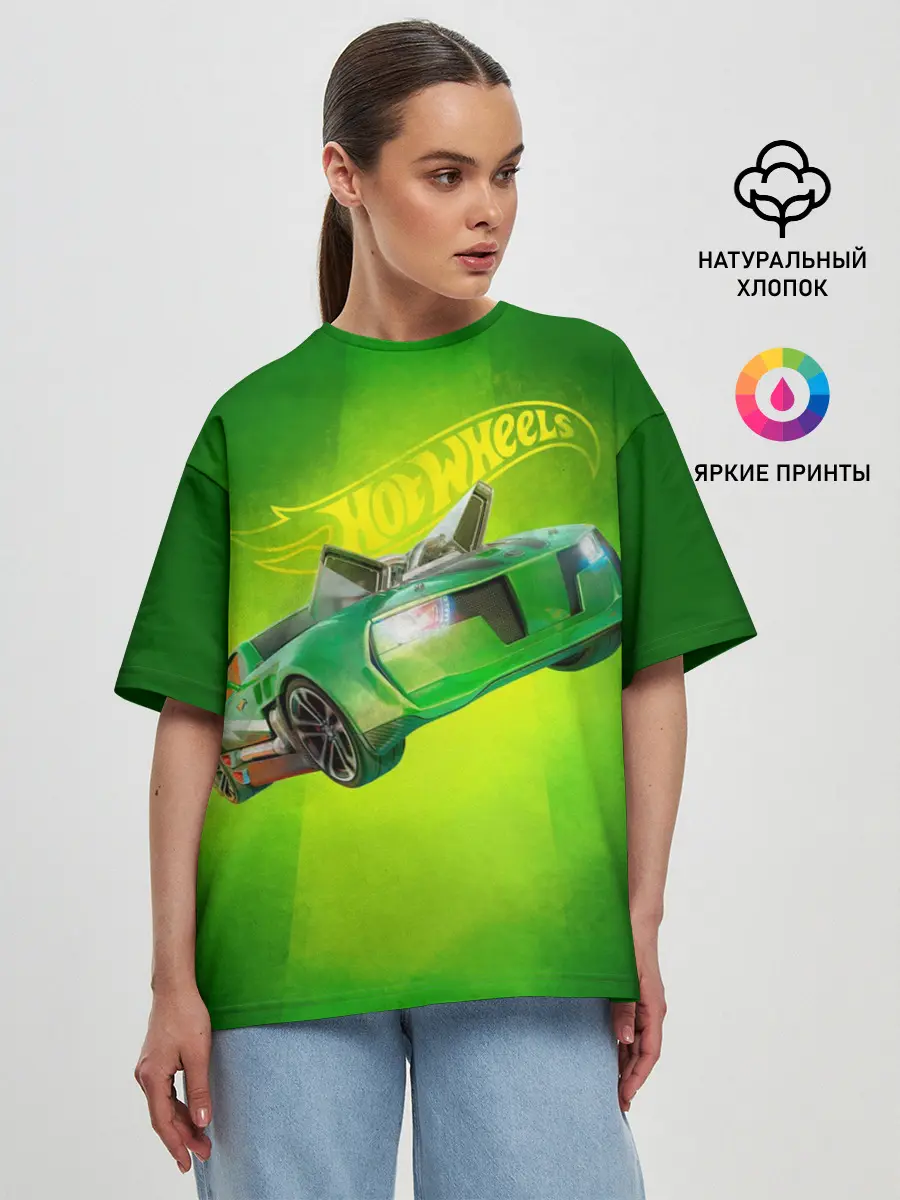 Женская футболка оверсайз / Hot Wheels. Хот Вилс