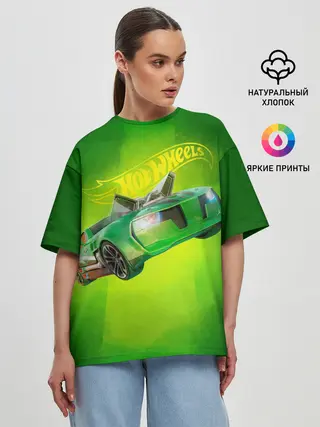 Женская футболка оверсайз / Hot Wheels. Хот Вилс