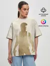 Женская футболка оверсайз / Силуэт Нейта Дрейка Uncharted