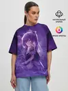 Женская футболка оверсайз / Кэ Цин в сиреневом тумане
